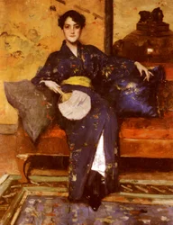 Der blaue Kimono
